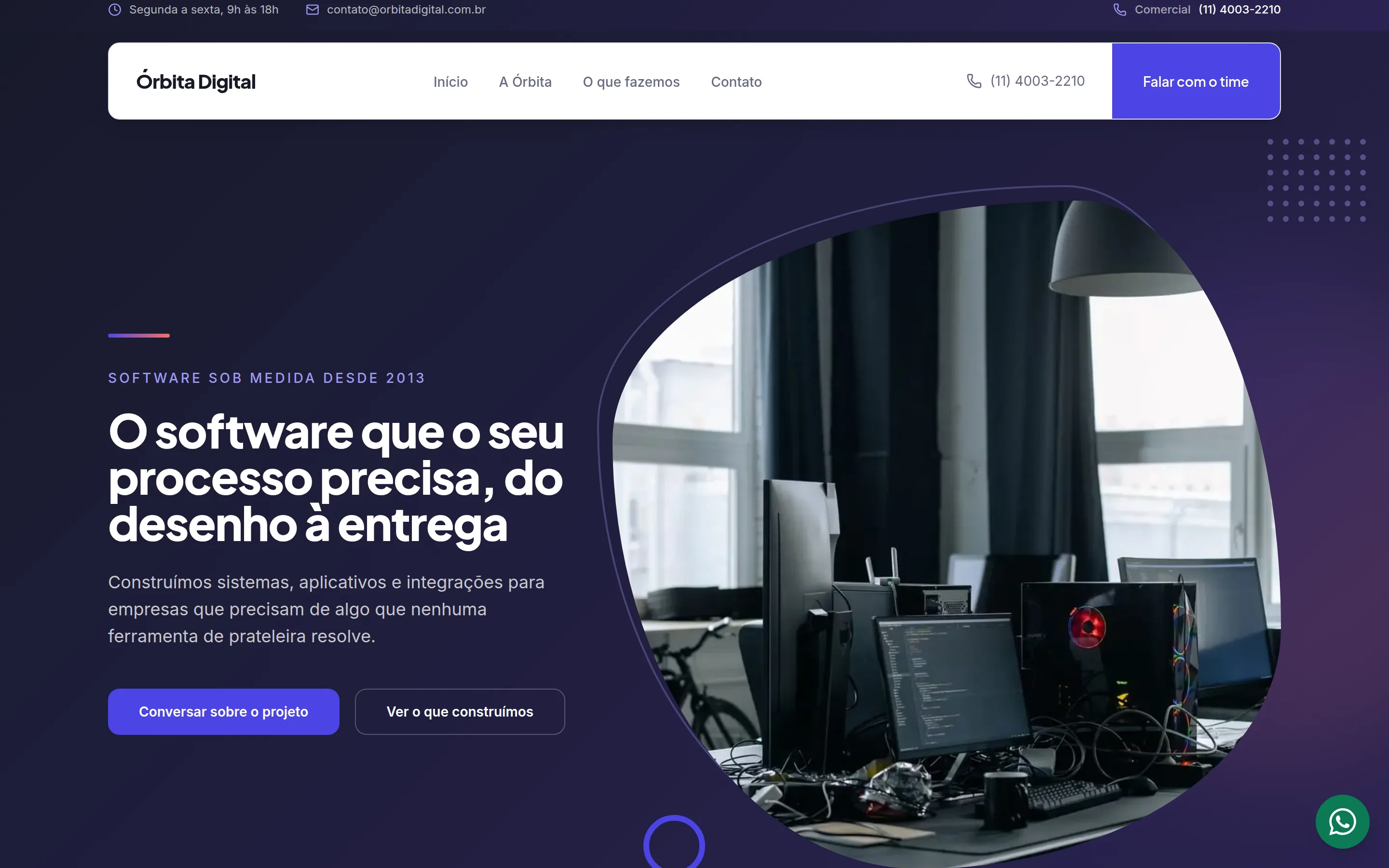 Página inicial do template Forge